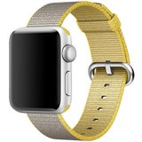 Curea iUni compatibila cu Apple Watch 1/2/3/4/5/6, 38mm, Nylon, Woven Strap, Yellow/Gray