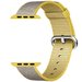 Curea iUni compatibila cu Apple Watch 1/2/3/4/5/6/7, 42mm, Nylon, Woven Strap, Yellow/Gray
